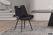 Stoel 'Nina' Fluweel Grijs