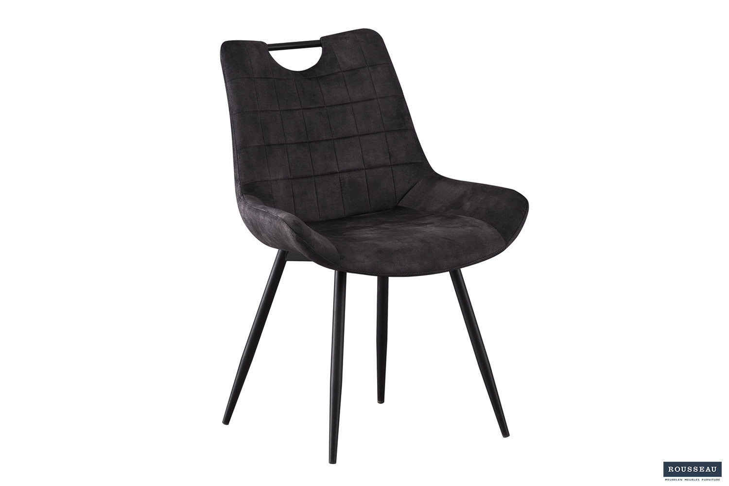 Stoel 'Nina' Fluweel Grijs