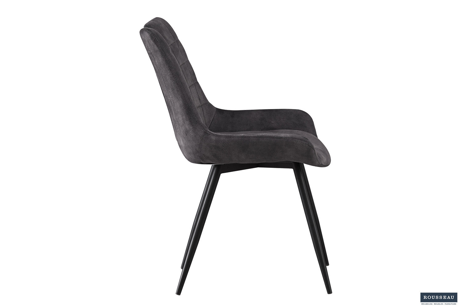 Stoel 'Nina' Fluweel Grijs