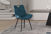 Stoel 'Nina' Fluweel Petrol