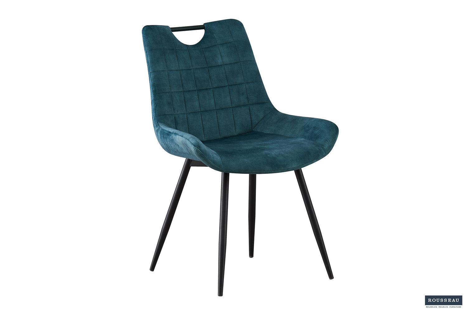 Stoel 'Nina' Fluweel Petrol