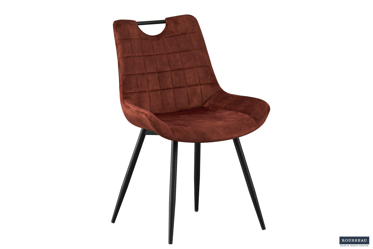 Stoel 'Nina' Fluweel Roest