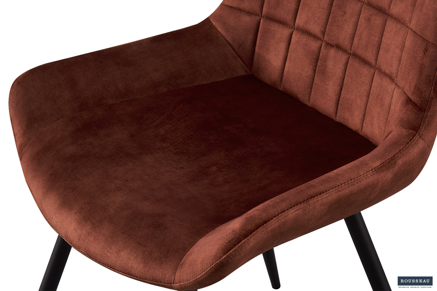 Stoel 'Nina' Fluweel Roest