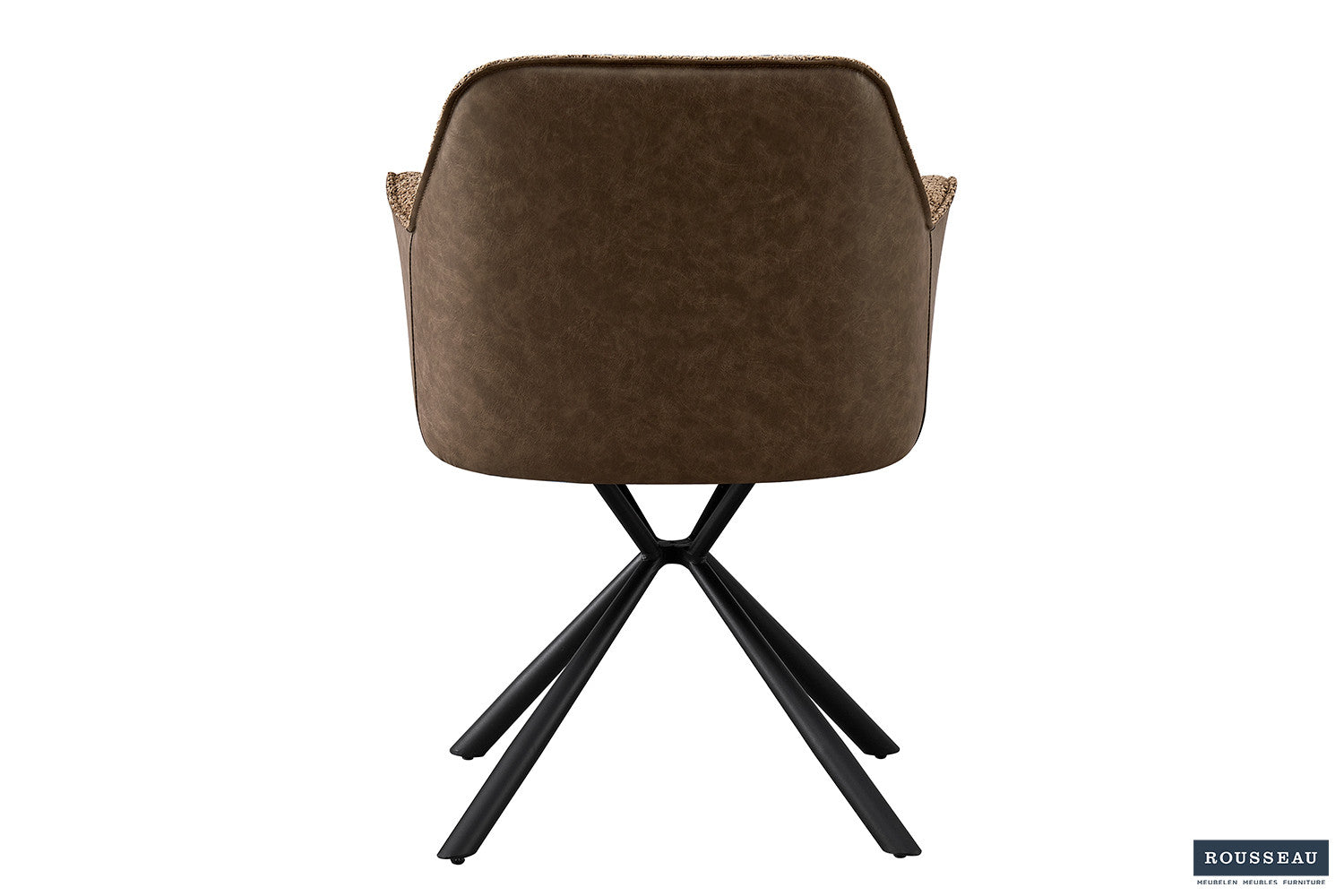 Stoel 'Lucie' Bouclé Zand Vloerkleed PU Bruin