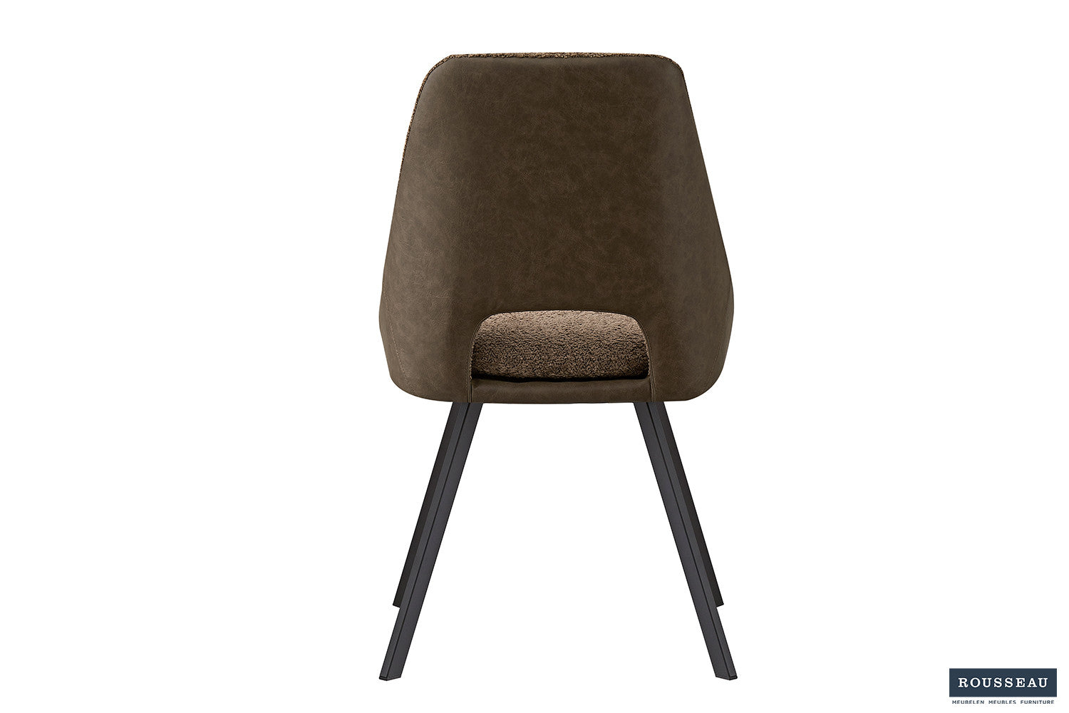 Stoel 'Filou' Bouclé Zand Vloerkleed PU Bruin