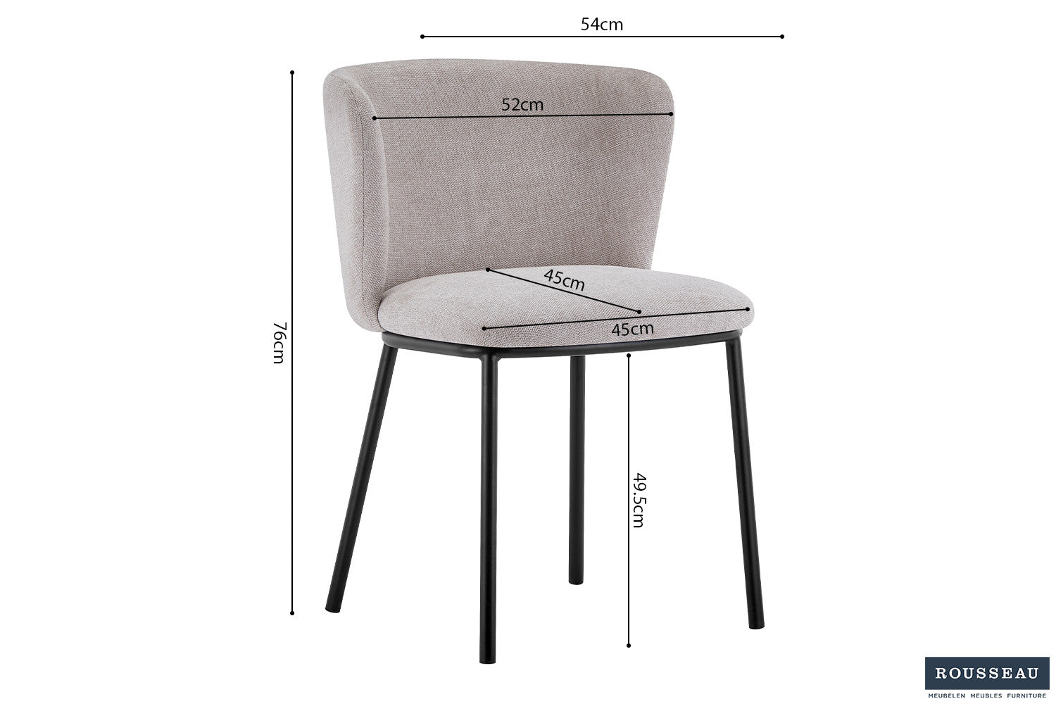 Stoel 'Arthur' Stof Ote Belfast 23 Beige