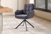 Stoel 'Luna' Draaibaar tot 0 Corduroy Fabb Hyper 16 Grijs