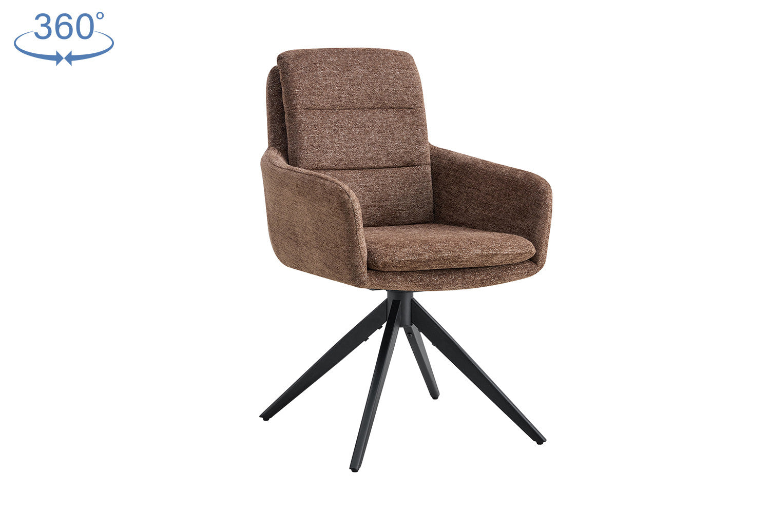 Stoel 'Lisold' Draaibaar tot 0 Stof Fabb Raven 45 Bruin