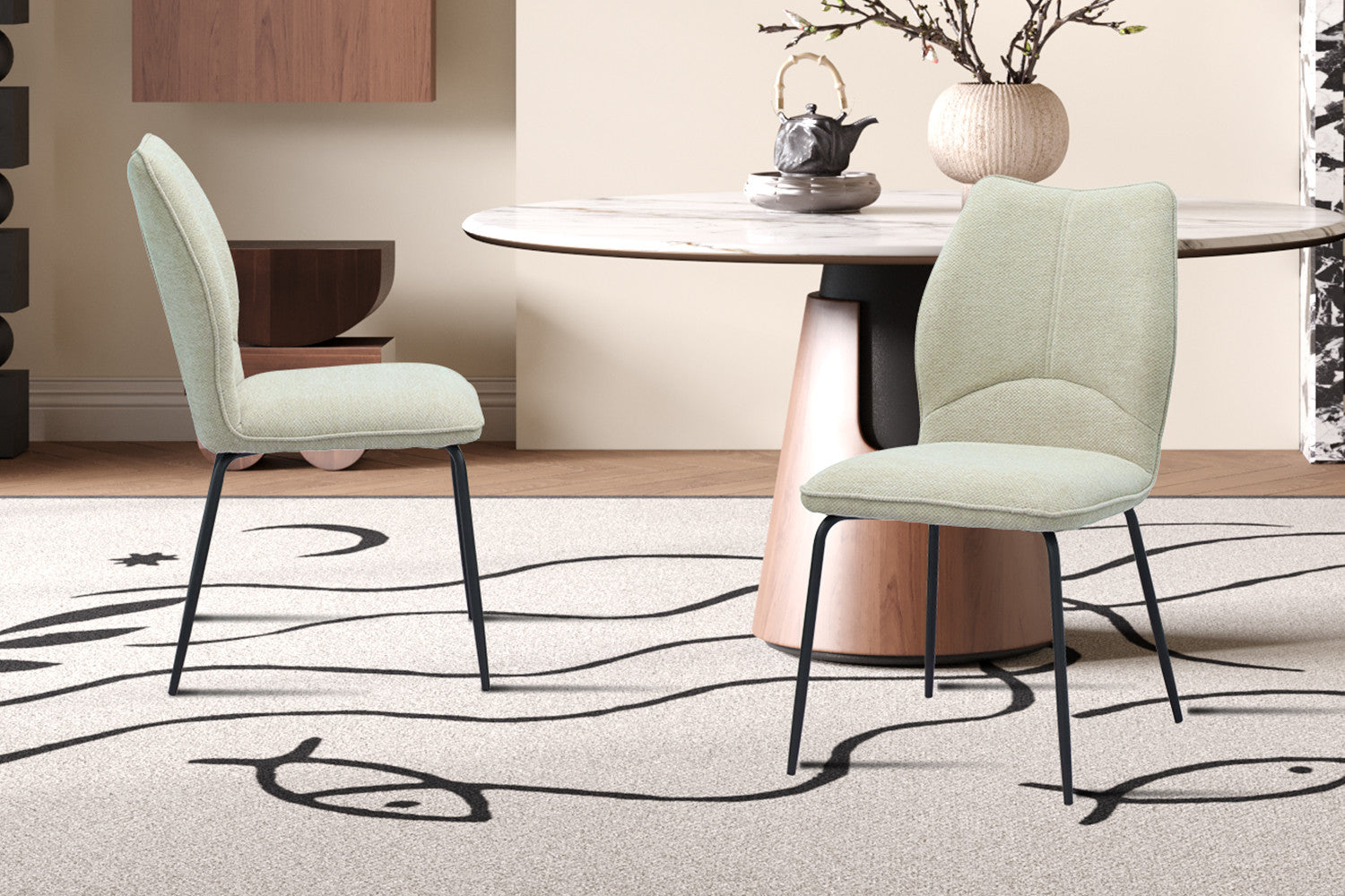 Stoel 'Lara' Stof Ote Zee 140 Ecru