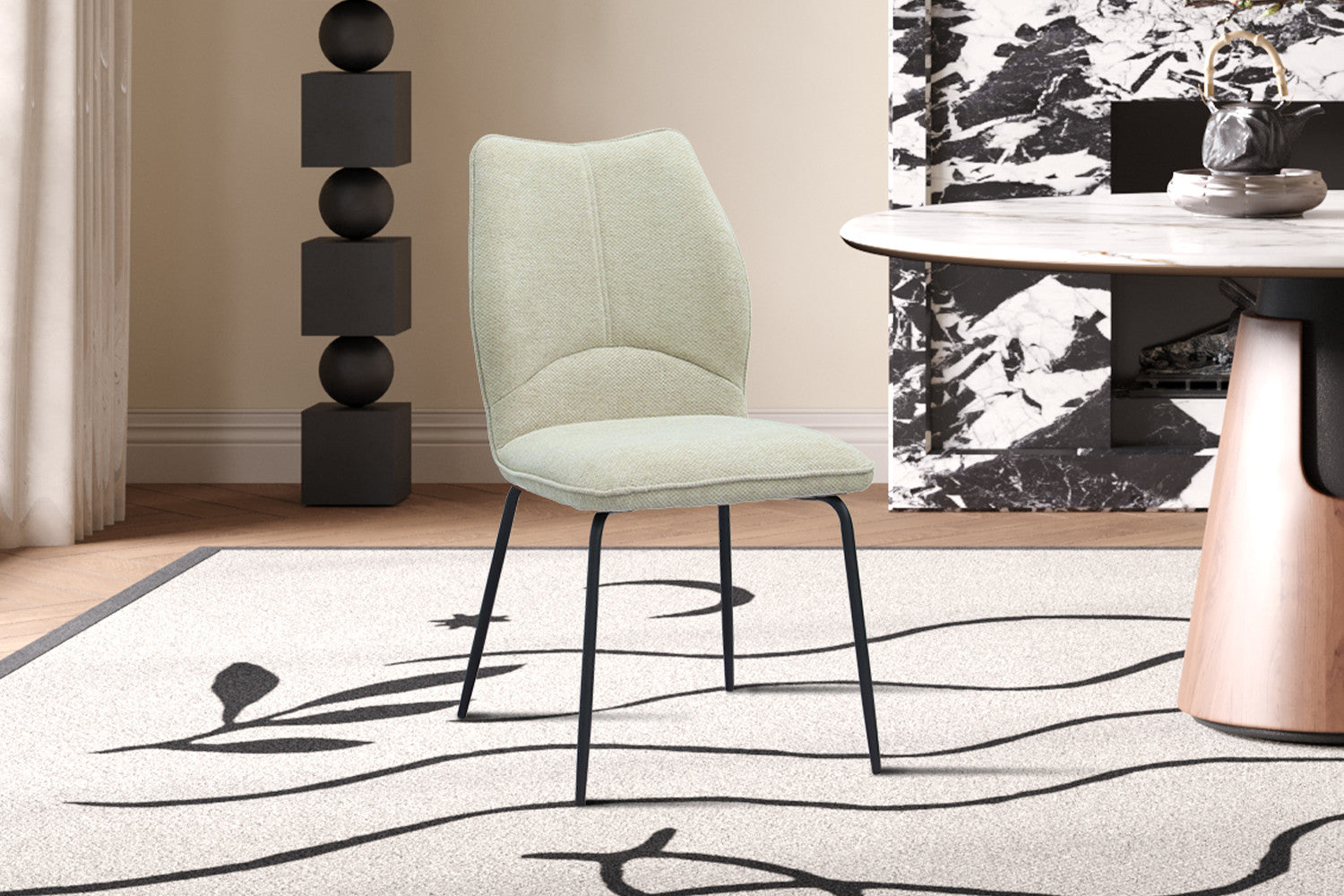 Stoel 'Lara' Stof Ote Zee 140 Ecru