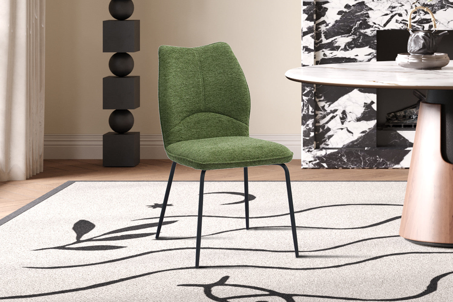 Stoel 'Lara' Stof Ote Zee 360 Groen