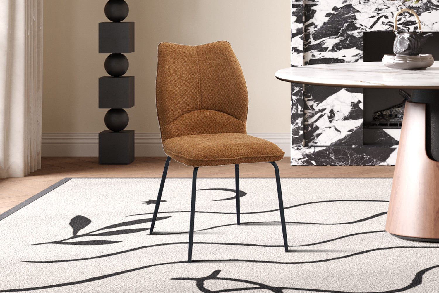 Stoel 'Lara' Stof Ote Zee 500 Roest