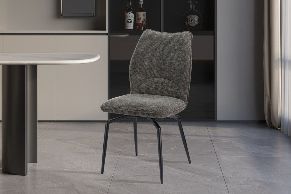 Stoel 'Lara' Draaibaar tot 0 Stof Ote Sea 456 Grijs