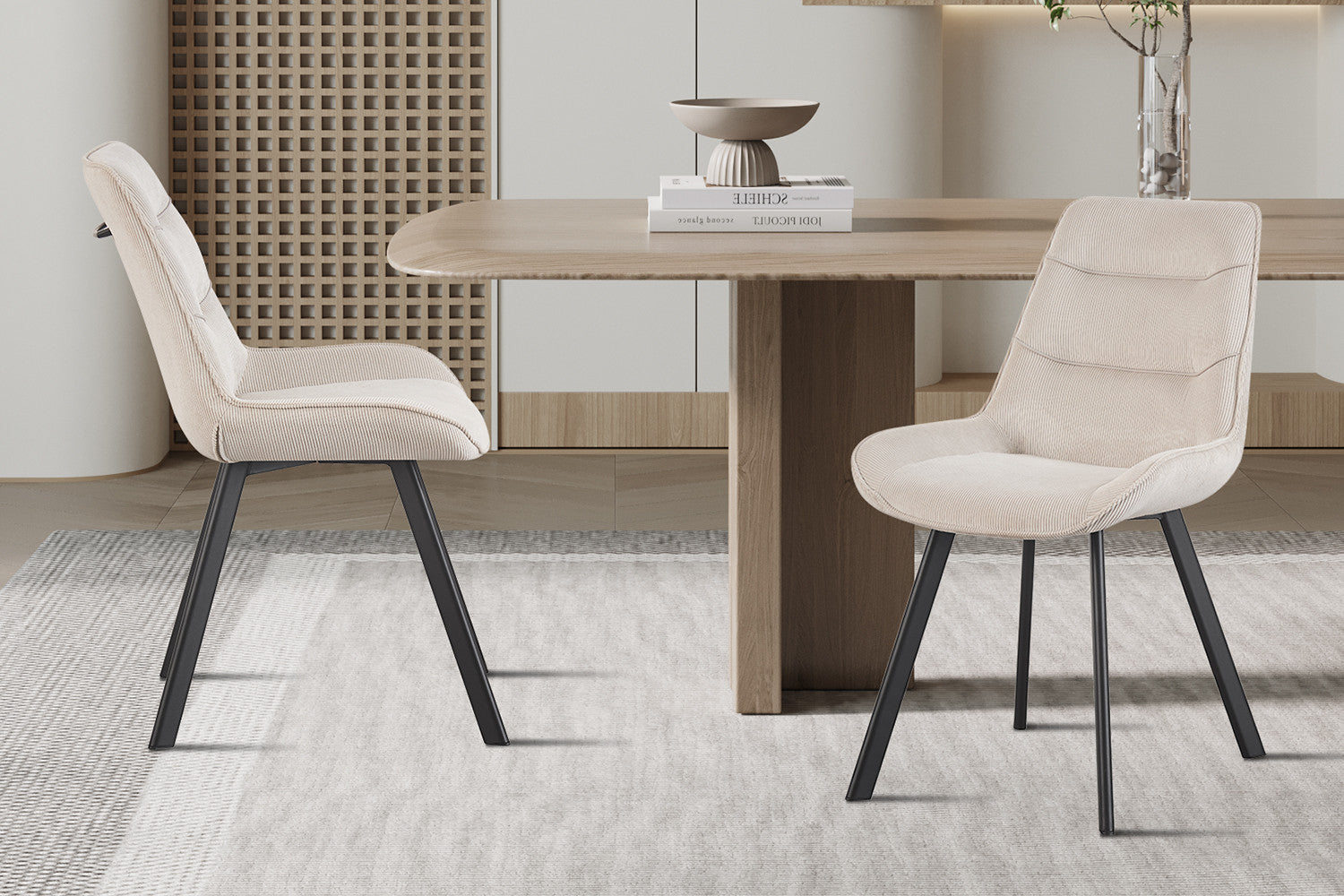 Stoel 'Amelie' Corduroy Zand