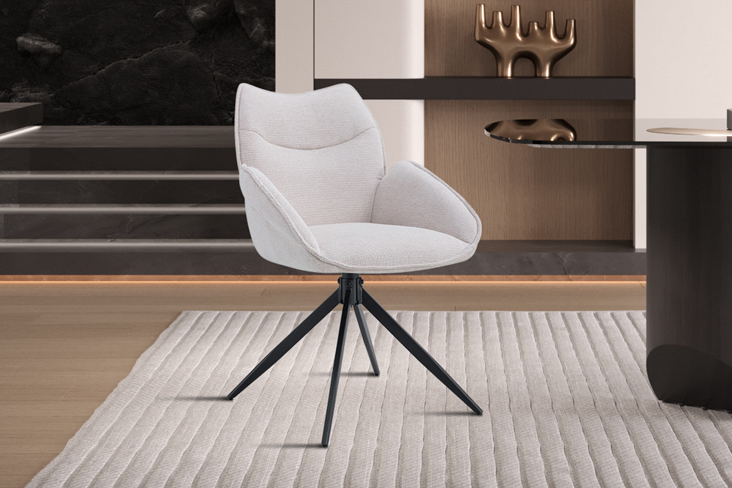 Stoel 'Mahi' Draaibaar tot 0 Stof Ote Share 101 Beige