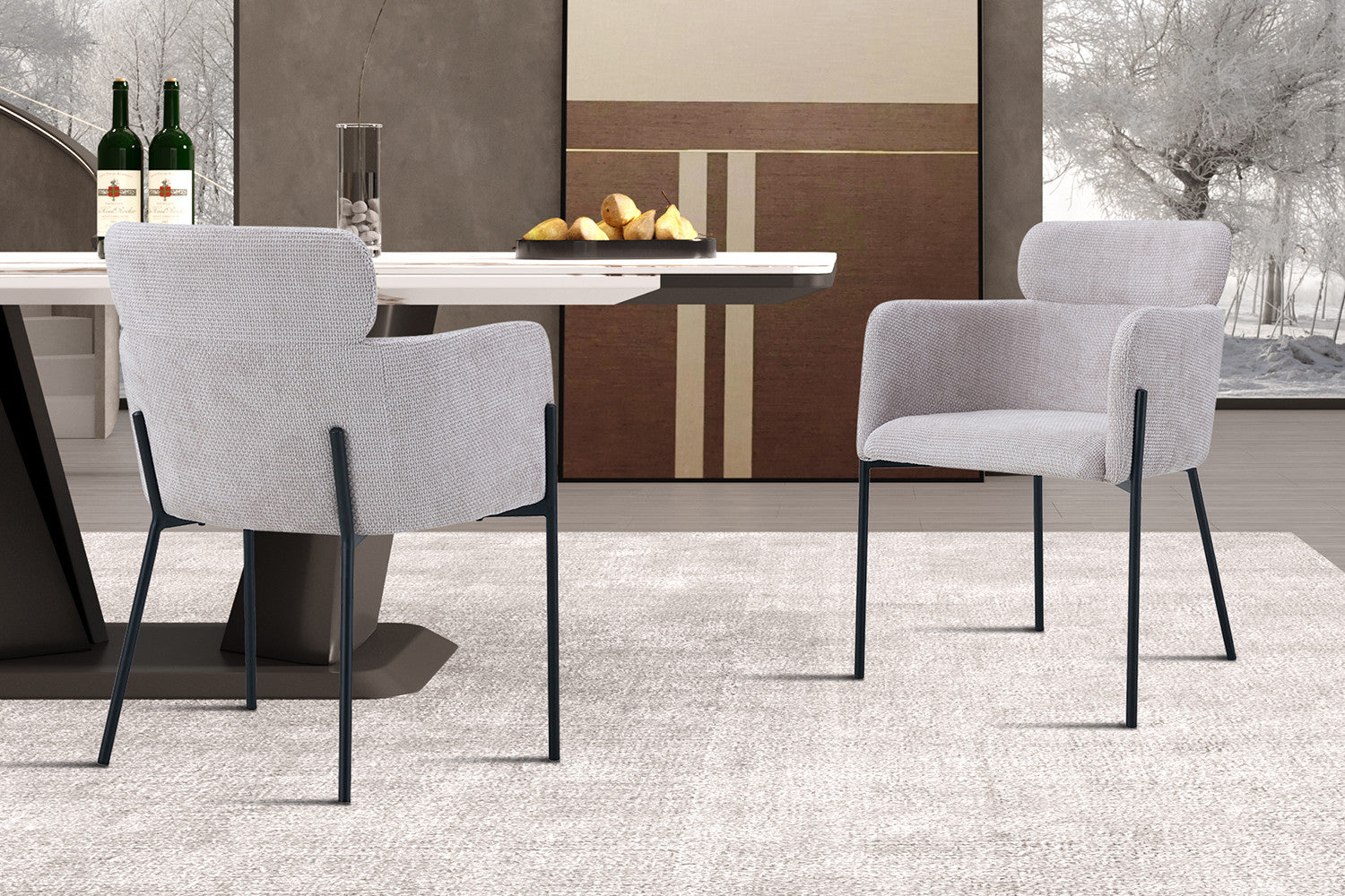 Stoel 'Naomi' Stof Beige