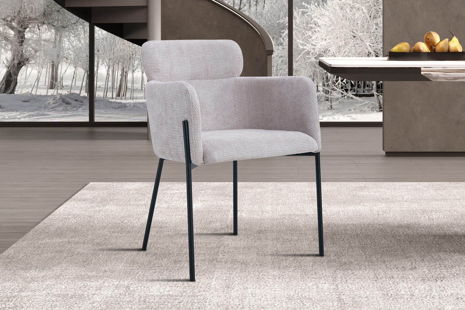 Stoel 'Naomi' Stof Beige