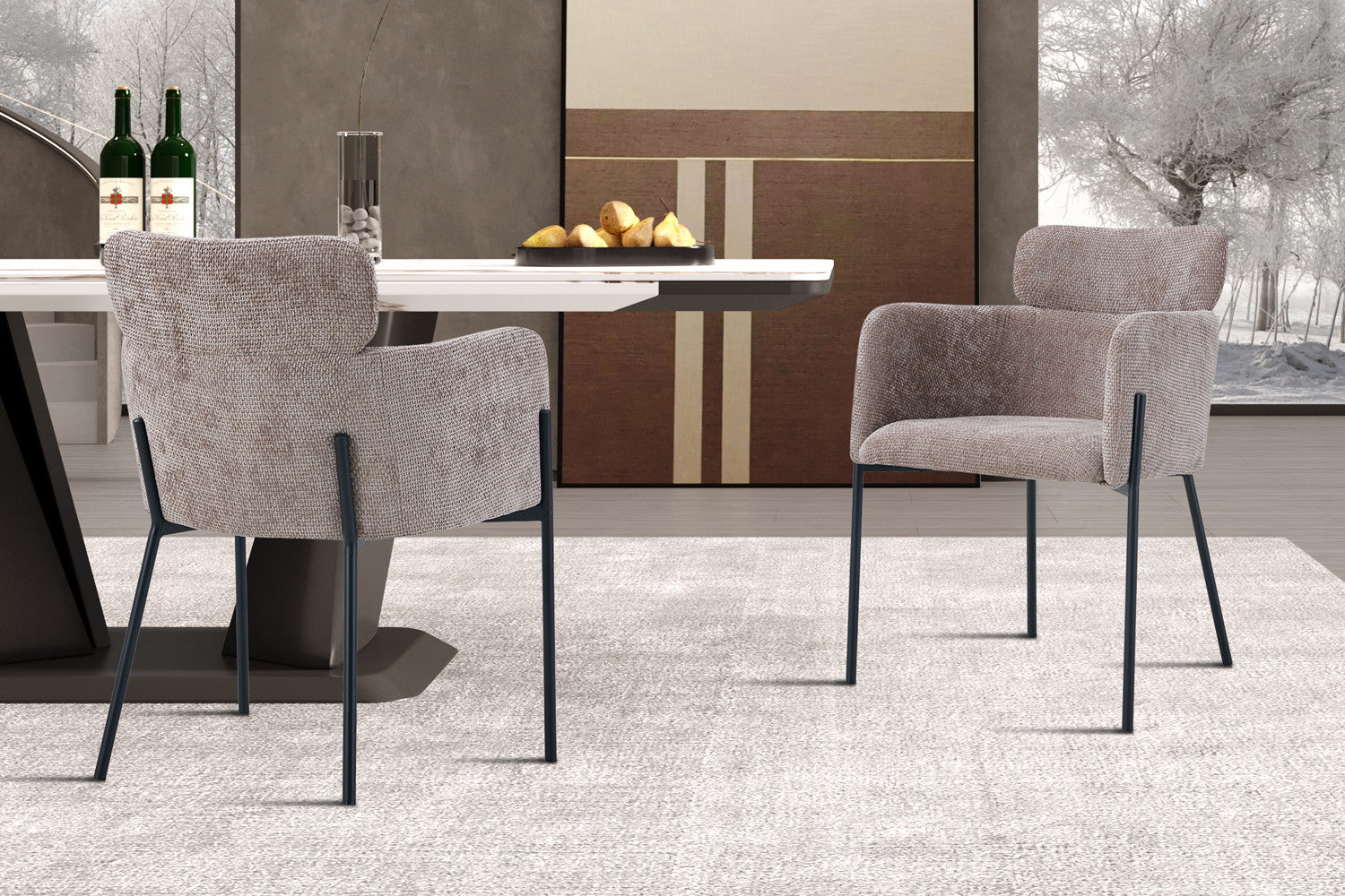 Stoel 'Naomi' Stof Zand