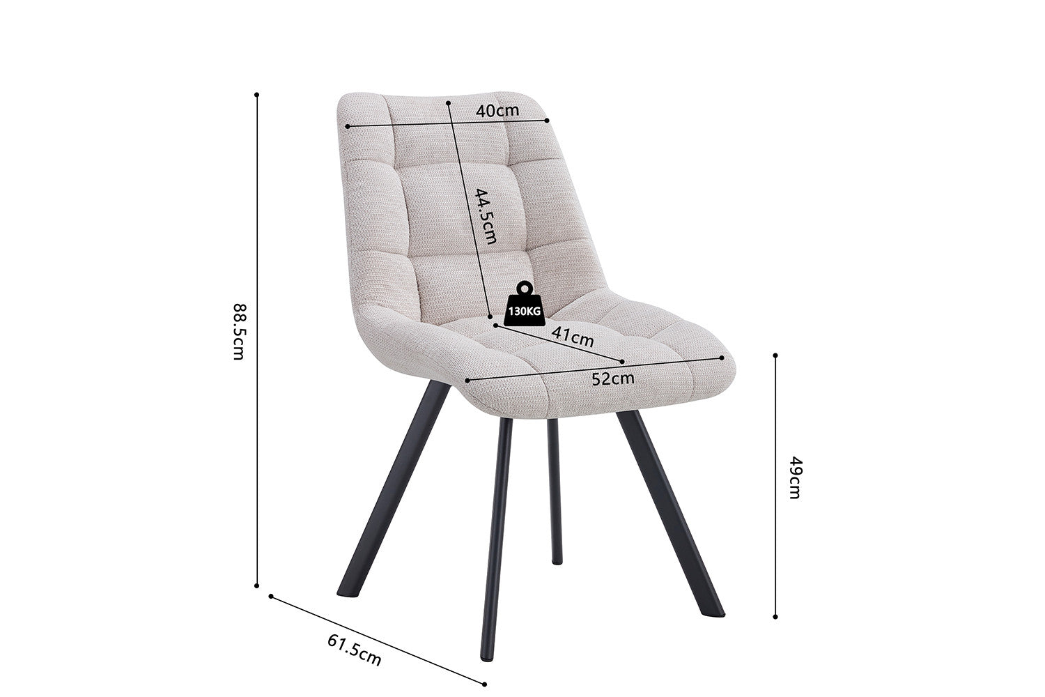 Stoel 'Lizzy' Stof Ote Share 101 Beige