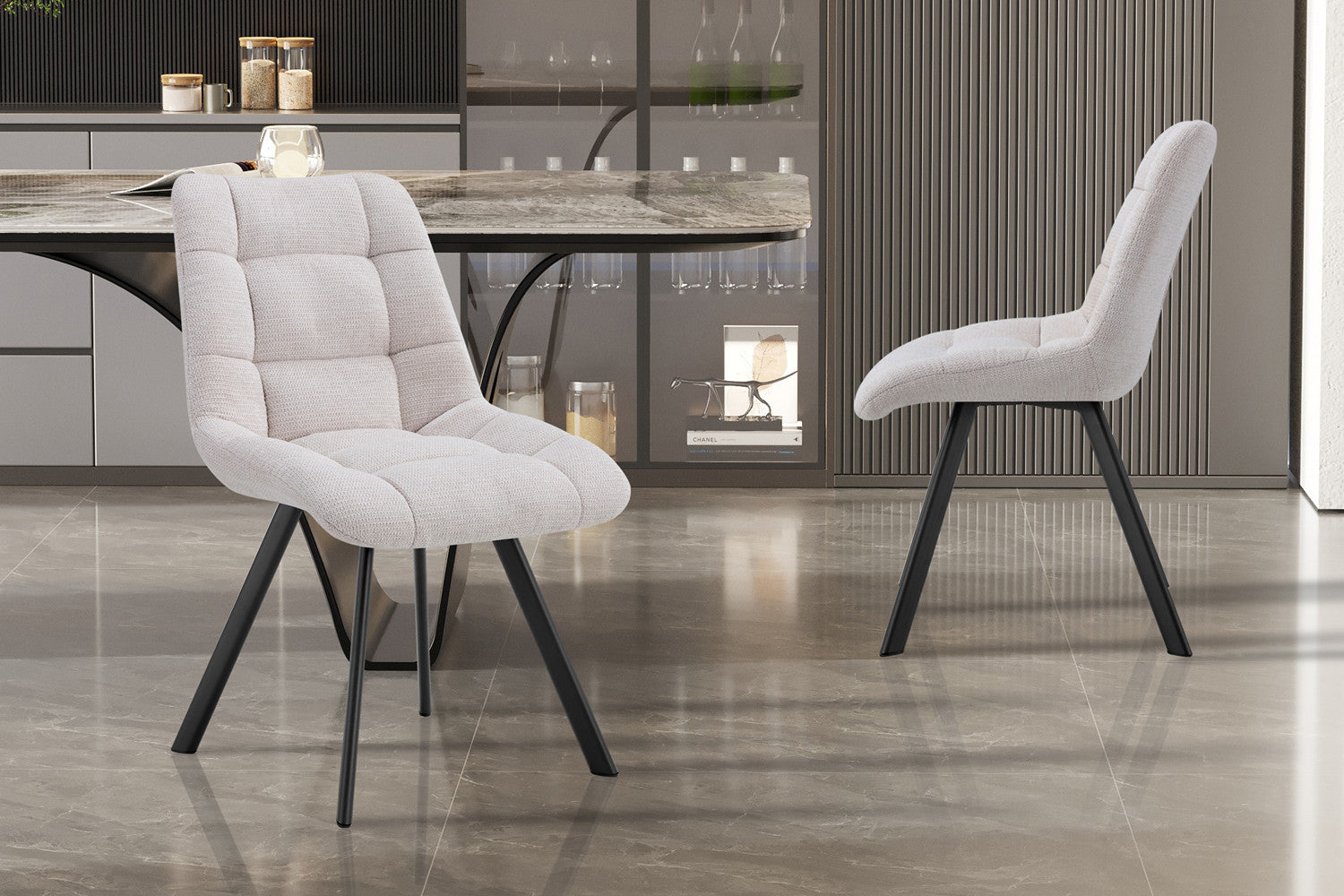 Stoel 'Lizzy' Stof Ote Share 101 Beige