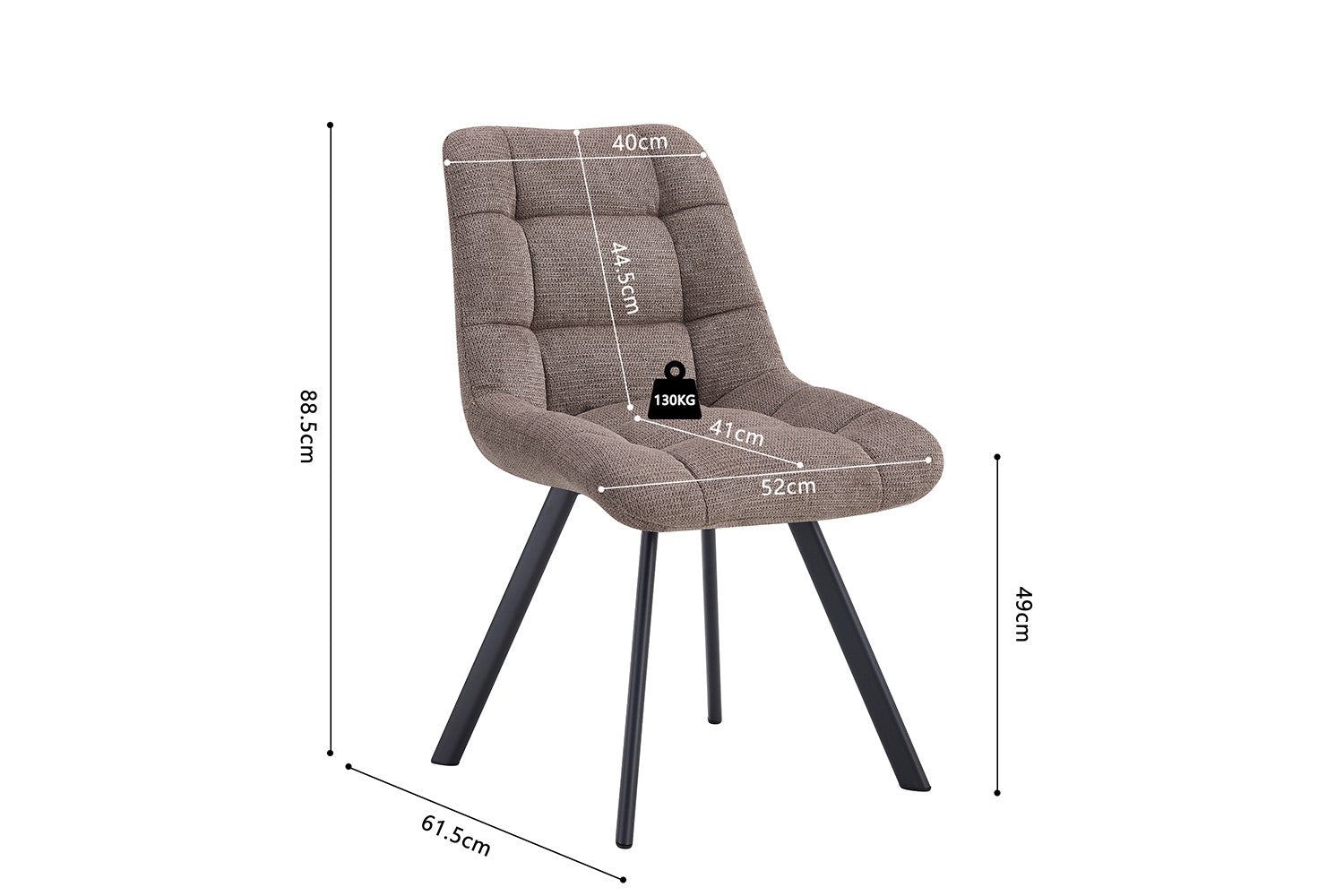 Stoel 'Lizzy' Stof Ote Share 400 Peper