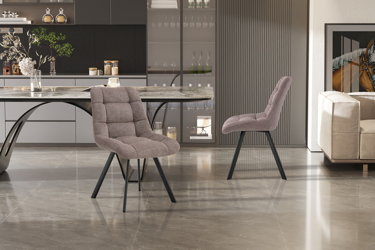 Stoel 'Lizzy' Stof Ote Share 400 Peper