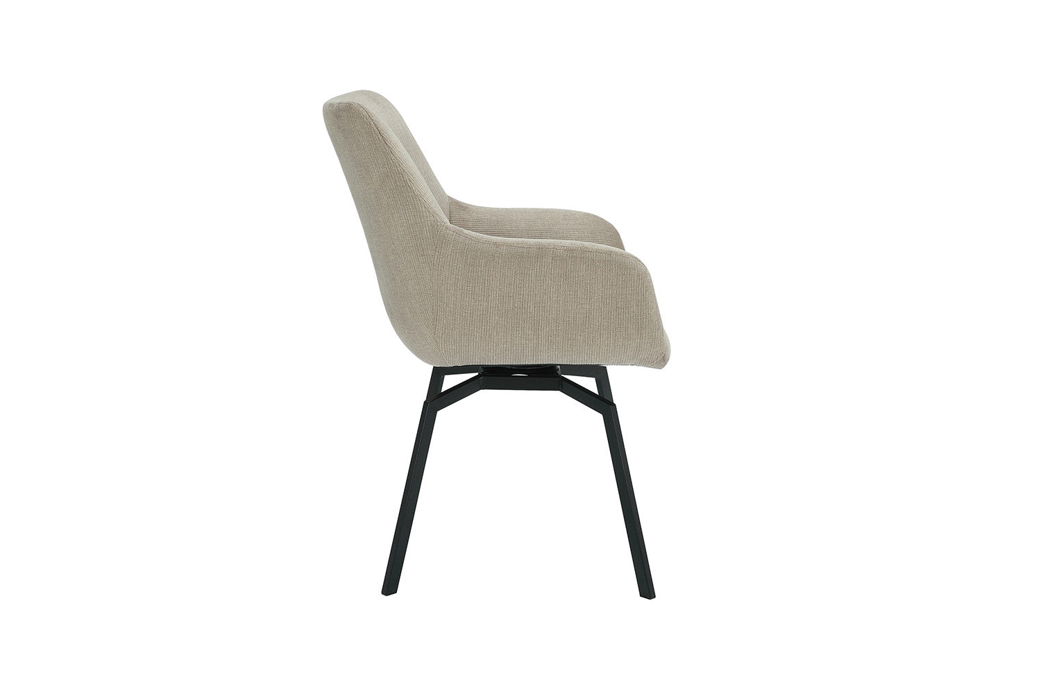 Stoel 'Modest' Draaibaar Ribfluweel Beige