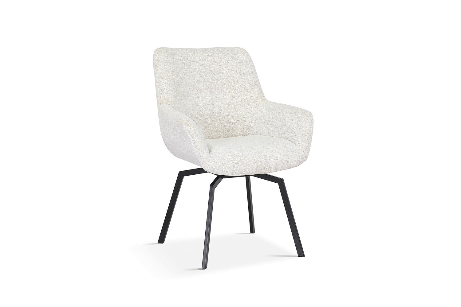 Stoel 'Modest' Draaibaar Stof Fabb Raven 22 Ecru