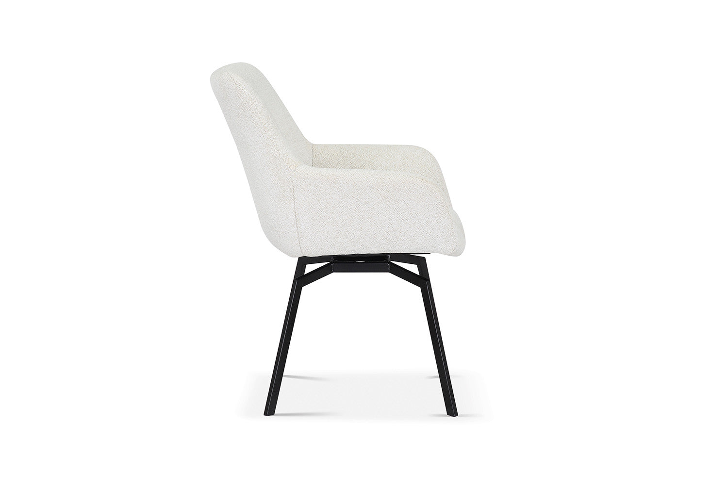 Stoel 'Modest' Draaibaar Stof Fabb Raven 22 Ecru