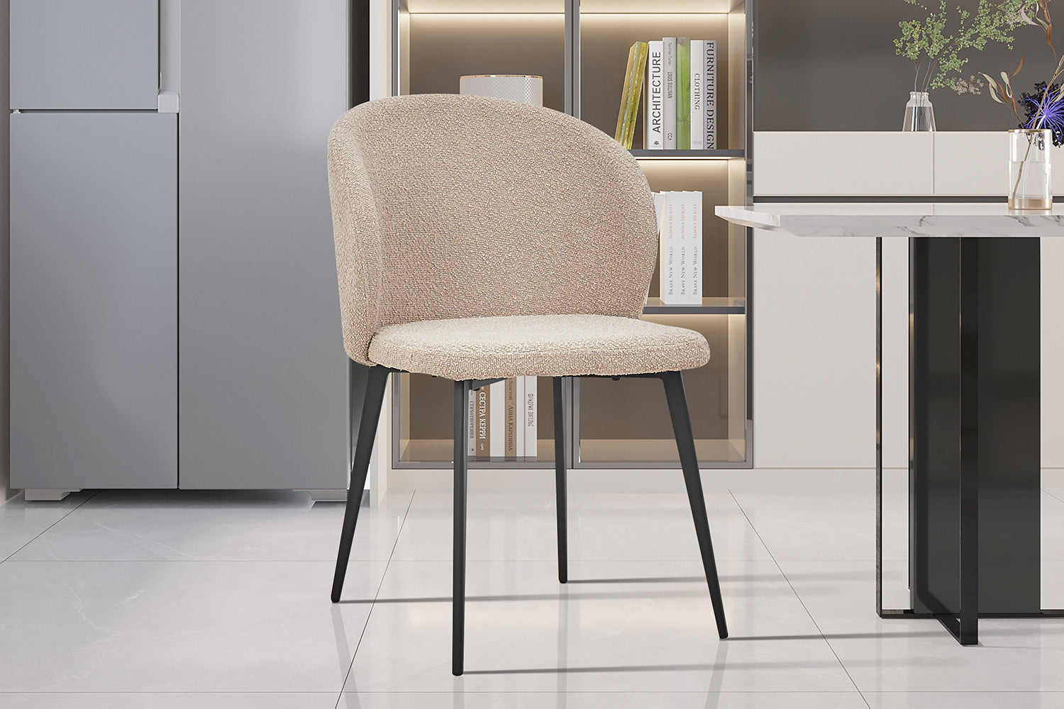 Stoel 'Toledo' Bouclé Zand