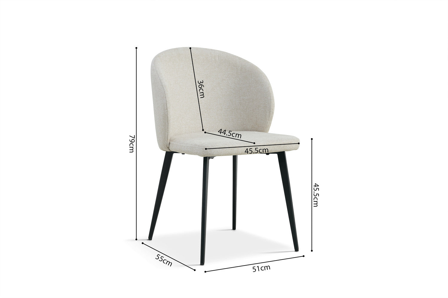 Stoel 'Toledo' Stof Beige