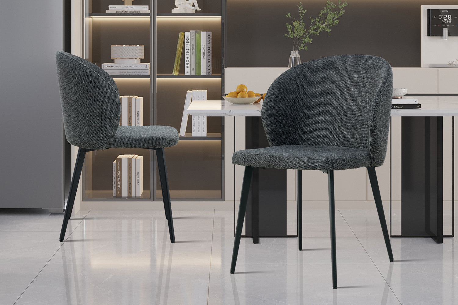 Stoel 'Toledo' Stof Donkergrijs