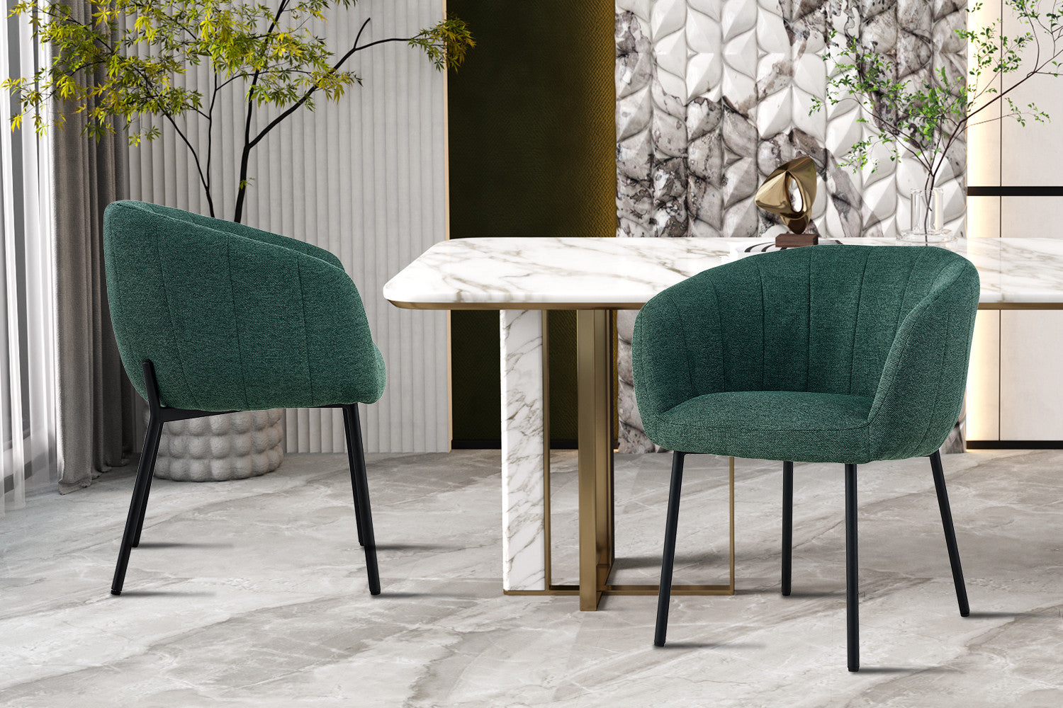 Stoel 'Sevilla' Stof Groen