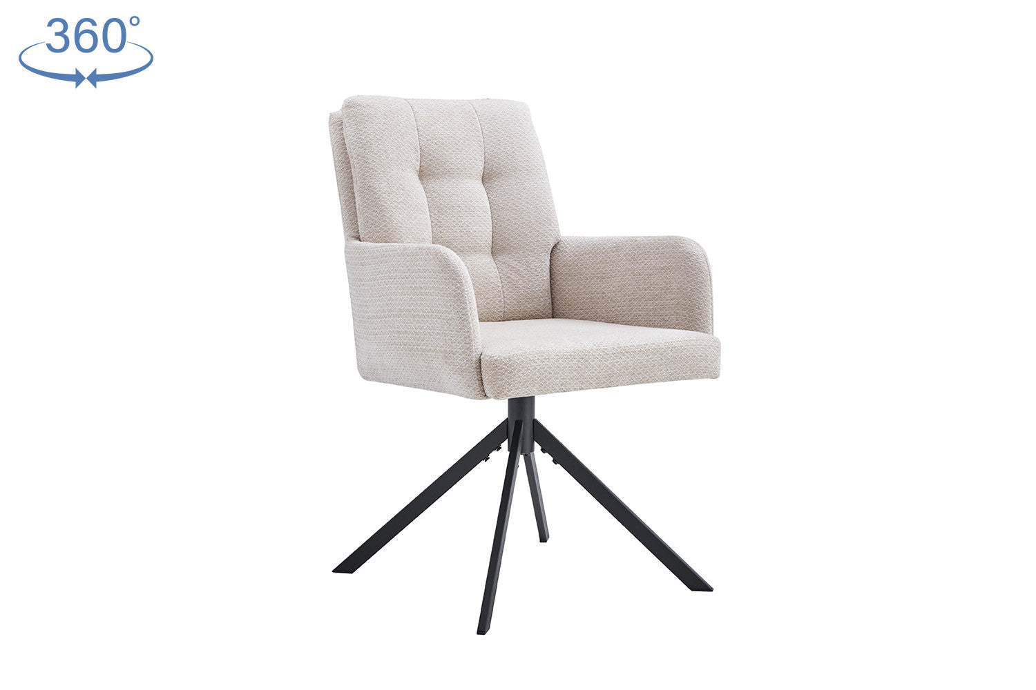 Stoel 'Granada' Draaibaar tot 0 Stof Davis Bliss 75-03 Beige