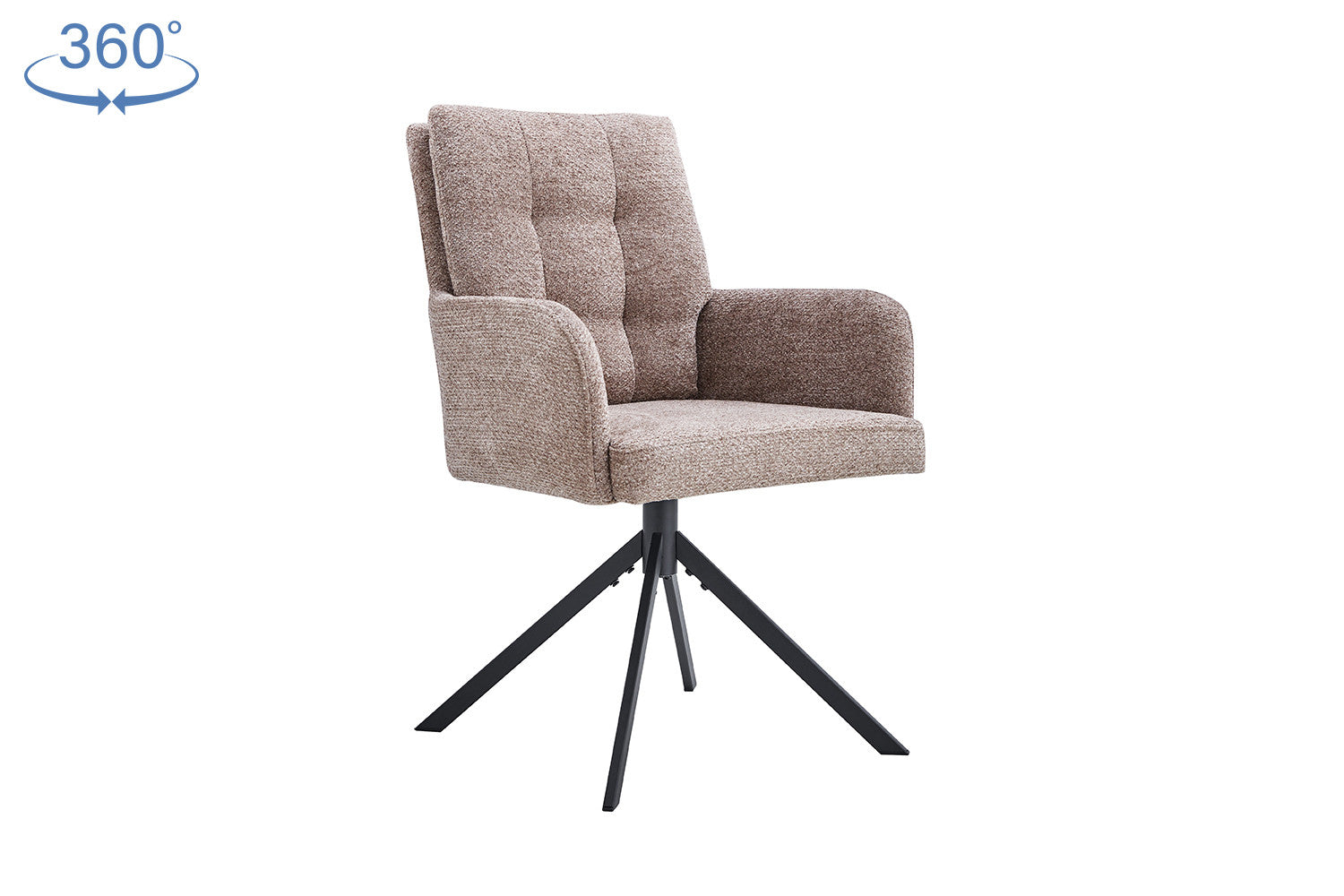 Stoel 'Granada' Draaibaar tot 0 Stof Davis Bliss 75-18 Zand