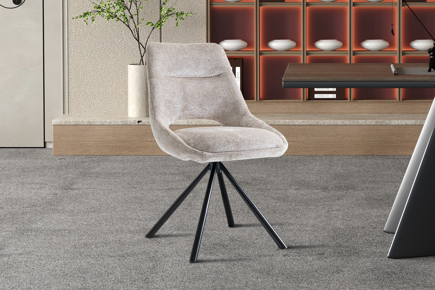 Stoel 'Dante' Stof Beige