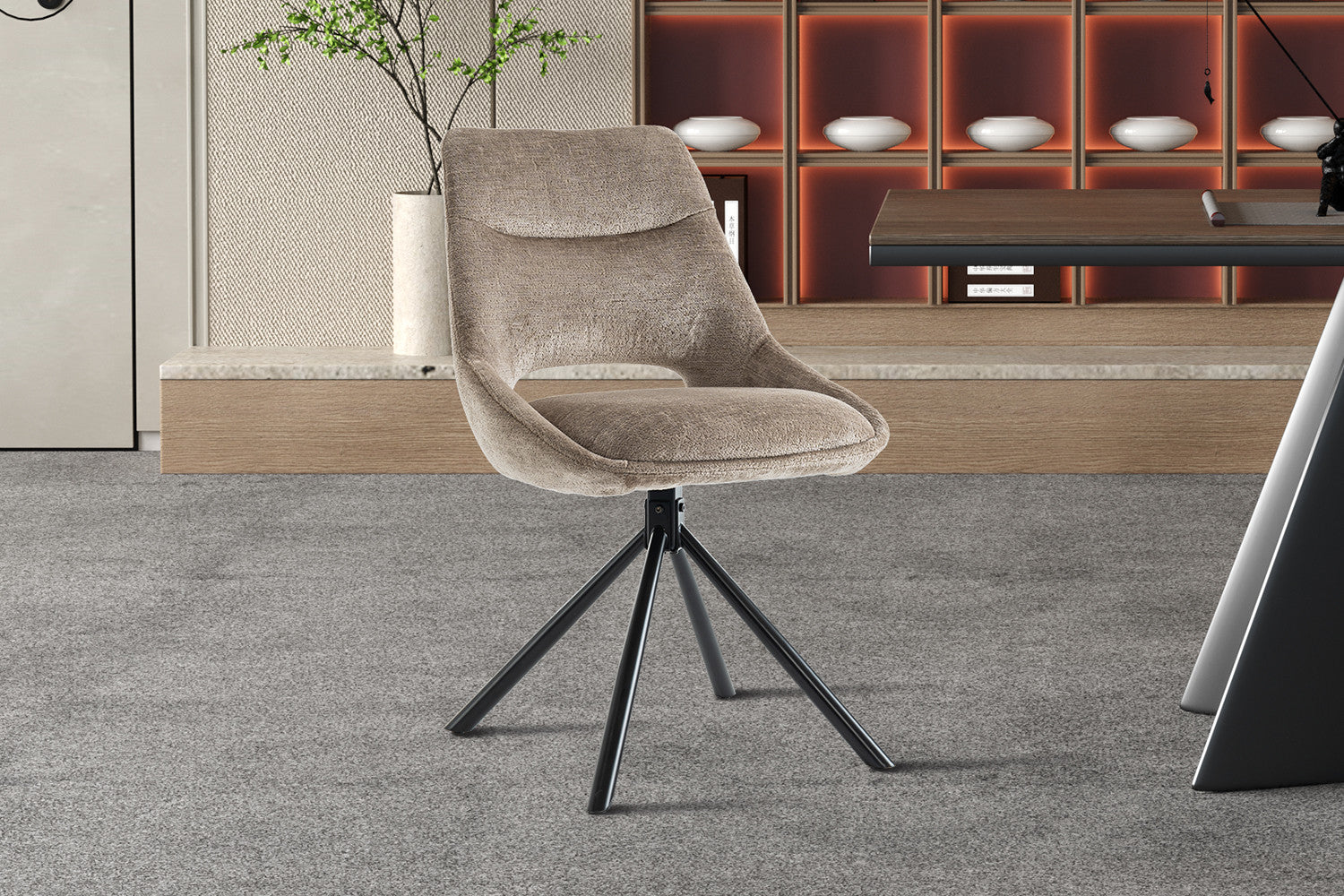 Stoel 'Dante' Stof Taupe