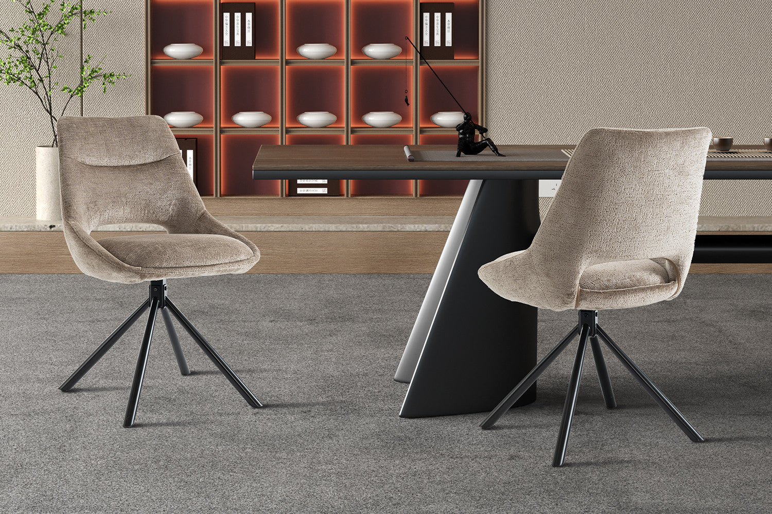 Stoel 'Dante' Stof Taupe