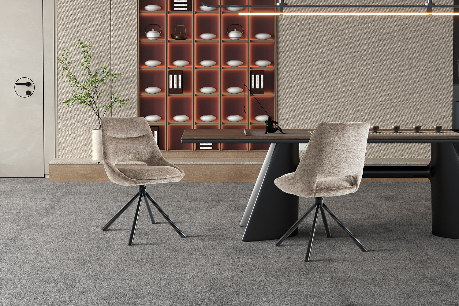 Stoel 'Dante' Stof Taupe