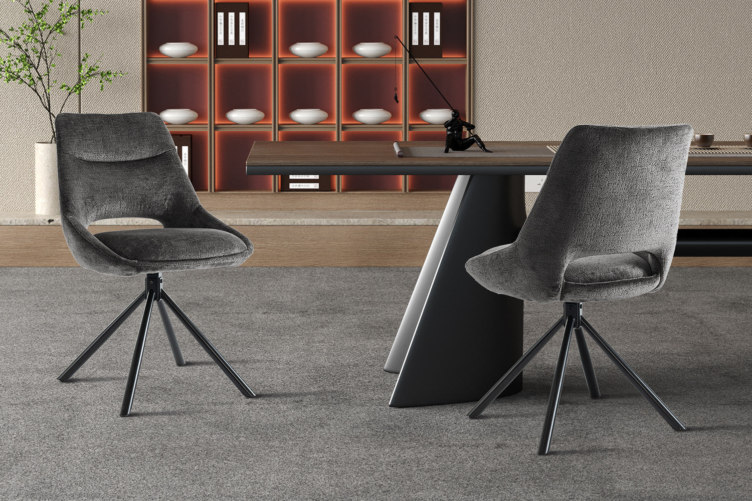 Stoel 'Dante' Stof Grijs