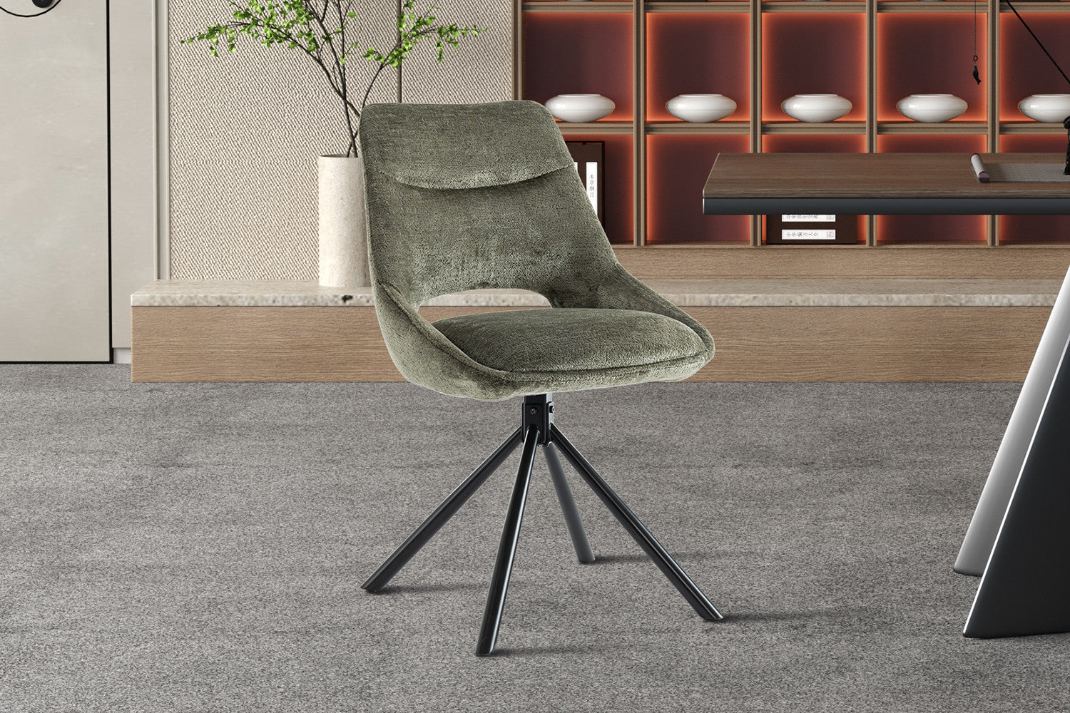 Stoel 'Dante' Stof Groen