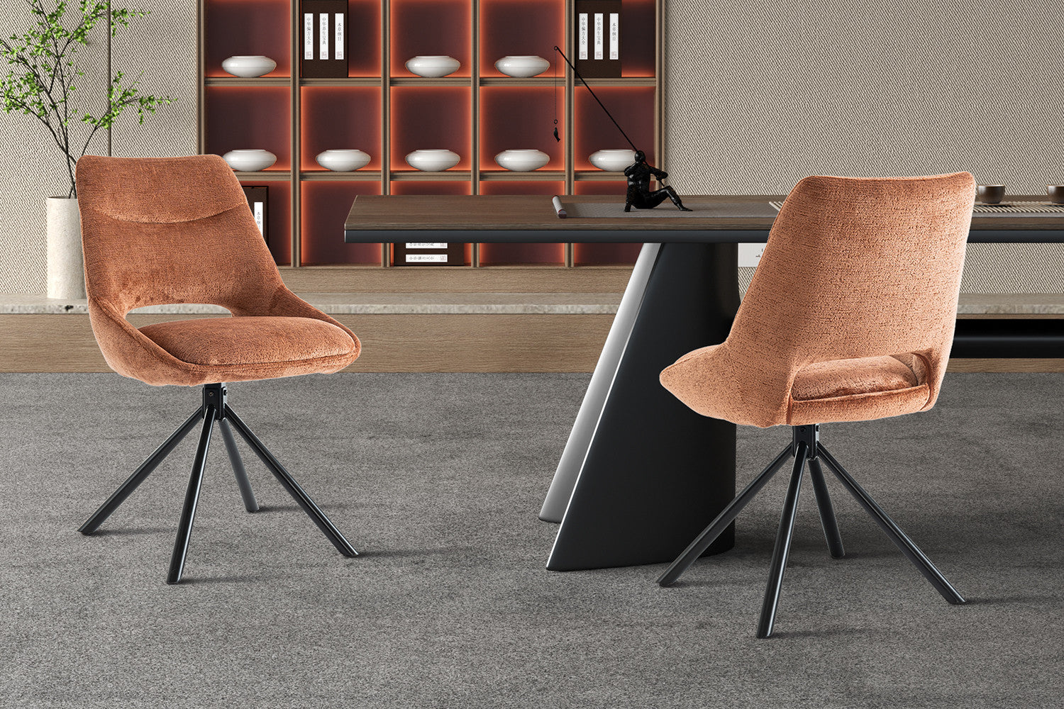 Stoel 'Dante' Stof Roest