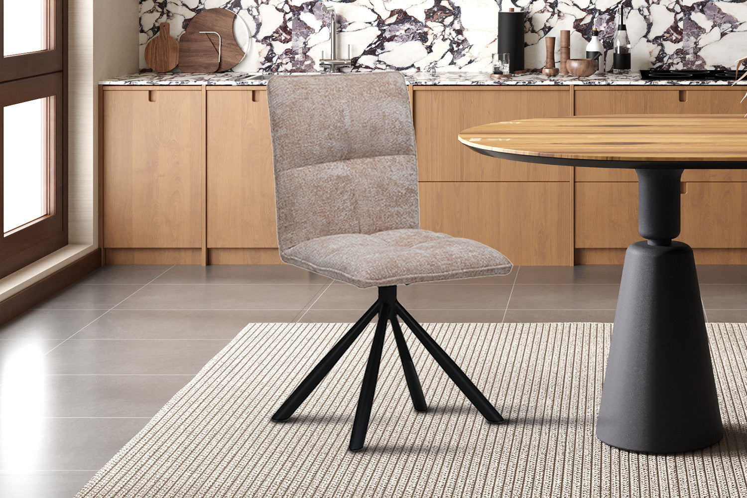 Stoel 'Jack' Draaibaar tot 0 Stof Zand