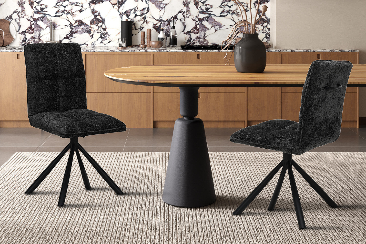 Stoel 'Jack' Draaibaar tot 0 Stof Donkergrijs