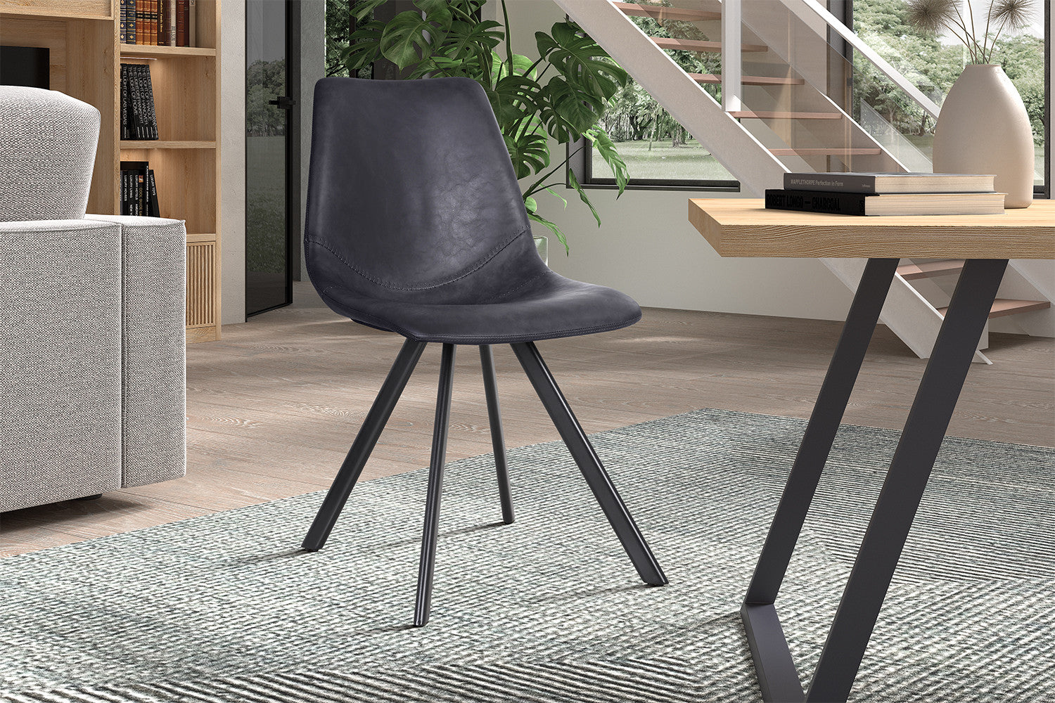 Stoel 'Emma' PU Zwart