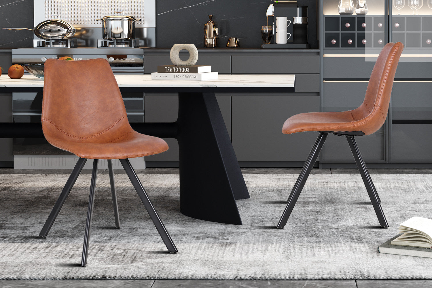 Stoel 'Emma' PU Cognac