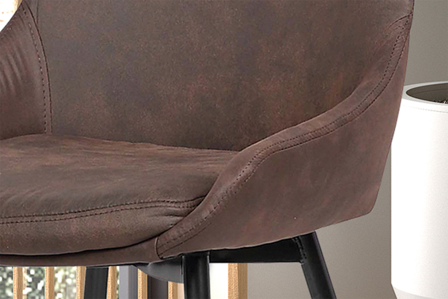 Stoel 'Mirano' Microvezel PU Bruin