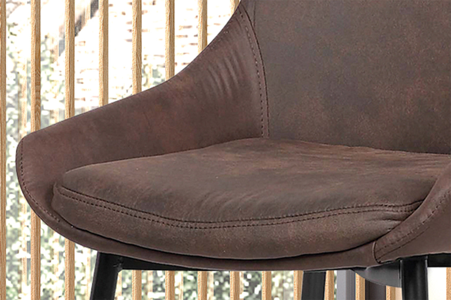 Stoel 'Mirano' Microvezel PU Bruin