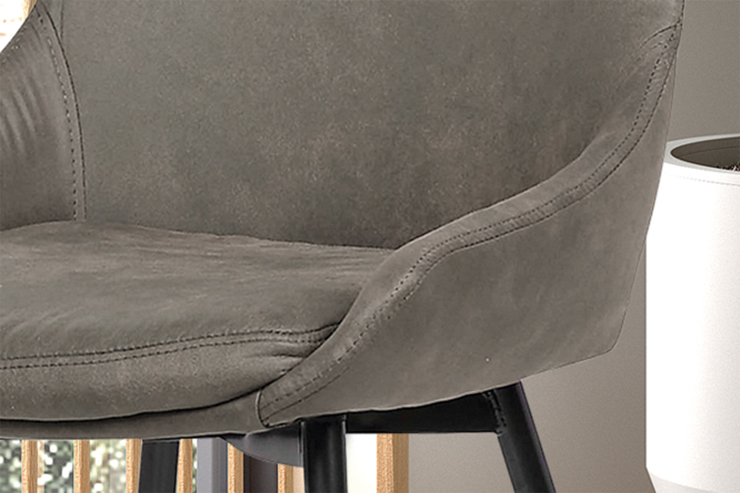 Stoel 'Mirano' Microvezel PU Grijs