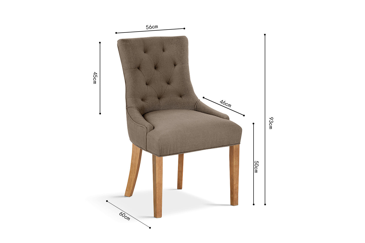 Stoel 'Fancy' Stof Taupe